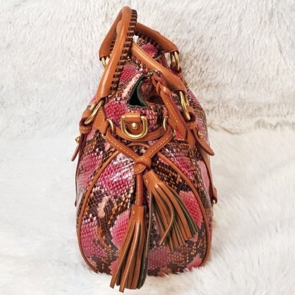 VINTAGE Dooney & Bourke collector’s snake embossed satchel in very rare color!💕 - Picture 9 of 15